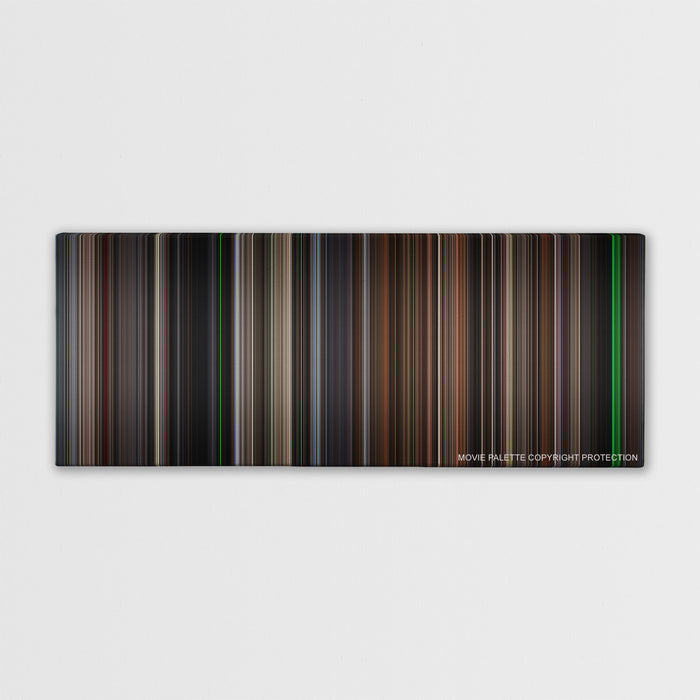 The Silence of the Lambs color palette canvas print: thousands of thin vertical stripes of color
