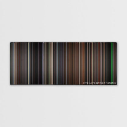 The Silence of the Lambs color palette canvas print: thousands of thin vertical stripes of color