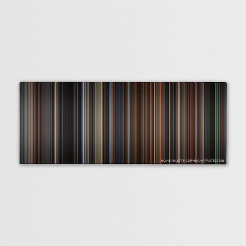 The Silence of the Lambs color palette canvas print: thousands of thin vertical stripes of color