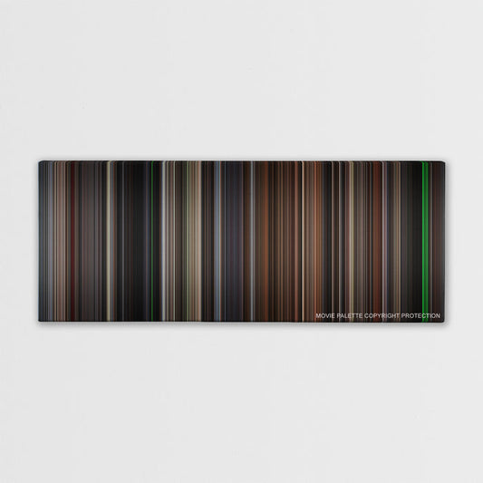 The Silence of the Lambs color palette canvas print: thousands of thin vertical stripes of color