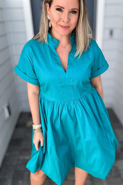 THML: Miss Duval Teal Dress