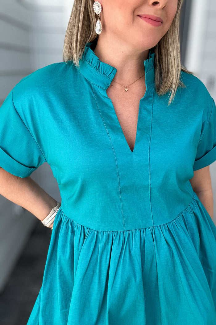 THML: Miss Duval Teal Dress