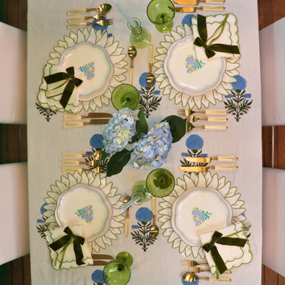 Toile de Blu Hortensia Organic Cotton Tablecloth by Ro'Table