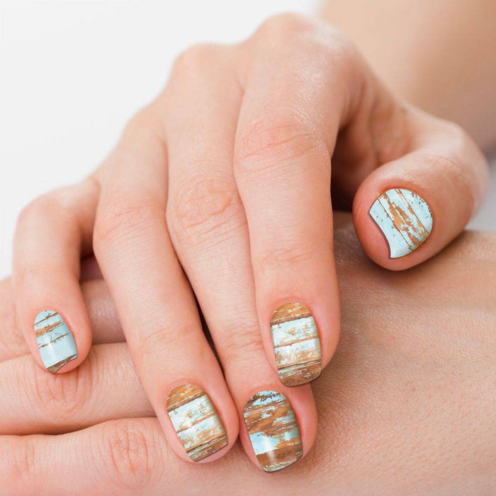 Turquoise Barnwood Western Nail Strip
