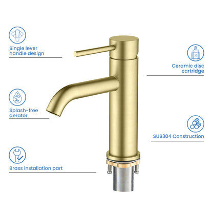 Value Collection - Single Handle Bathroom Vanity Sink Faucet with Pop Up Drain - F201