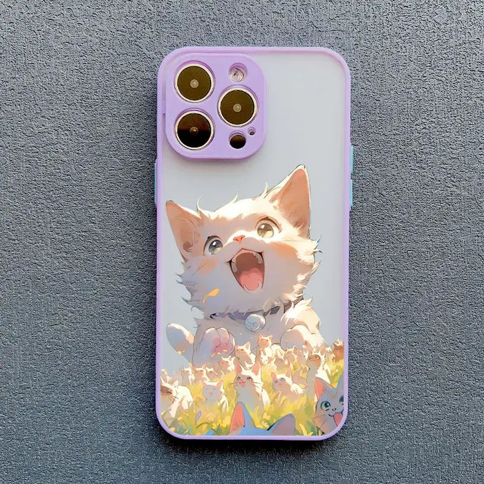 purple Cute Cat 3 / for iphone12