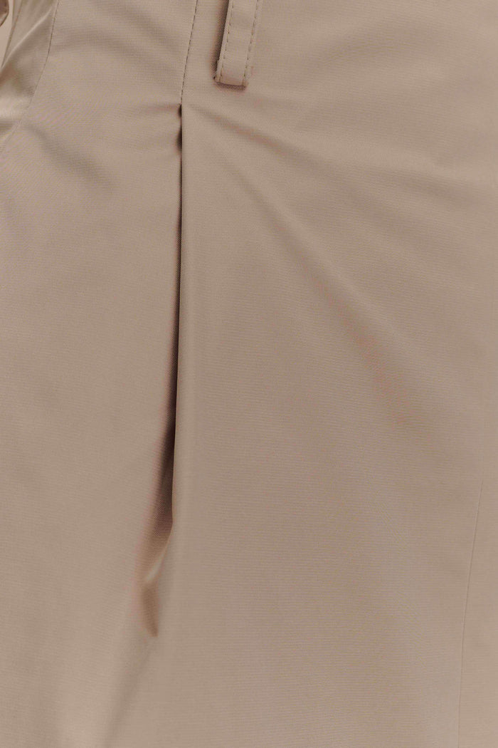 Vera Twill Split Front Midi Skirt - Camel