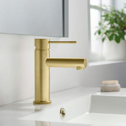Verona Single Handle Bathroom Vanity Sink Faucet with Pop Up Drain - CBF-1010