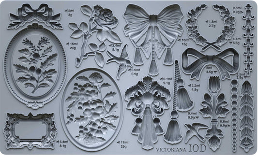 Victoriana - 6x10 Mould - Iron Orchid Designs