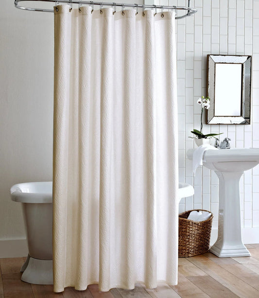 Vienna Cotton Matelassé Shower Curtain by Peacock Alley