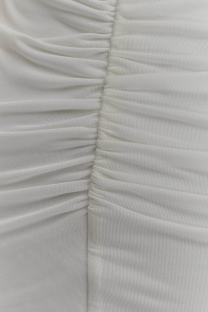 Vienna Slinky Cut Out Maxi Dress - White