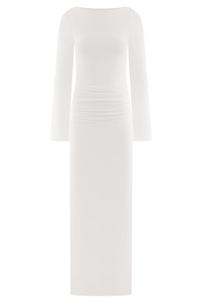 Vienna Slinky Cut Out Maxi Dress - White