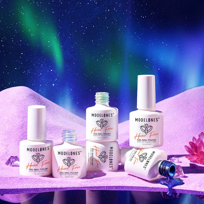Violet Sparkle Gel Polish Set MODELONES #violet sparkle
