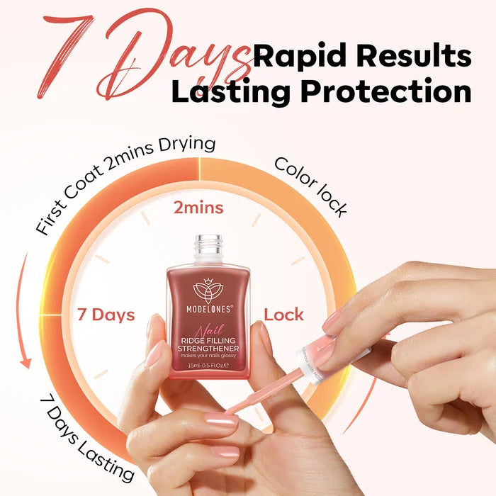 Nail Ridge Filler Strengthener Nail Care MODELONES #warm-pink