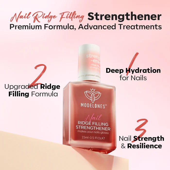 Nail Ridge Filler Strengthener Nail Care MODELONES #warm-pink