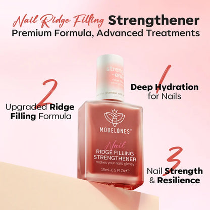 Nail Ridge Filler Strengthener Nail Care MODELONES #warm-pink
