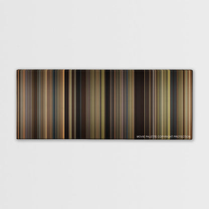 We Bought a Zoo color palette canvas print: thousands of thin vertical stripes of color