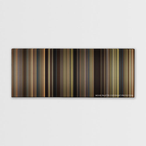 We Bought a Zoo color palette canvas print: thousands of thin vertical stripes of color