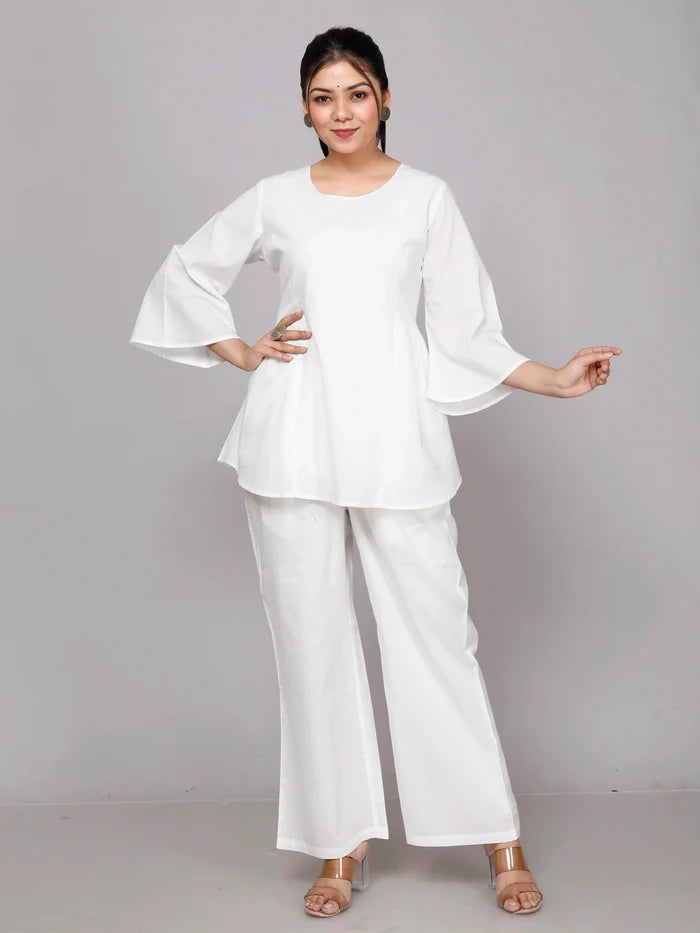 White Cotton Co-ord Set