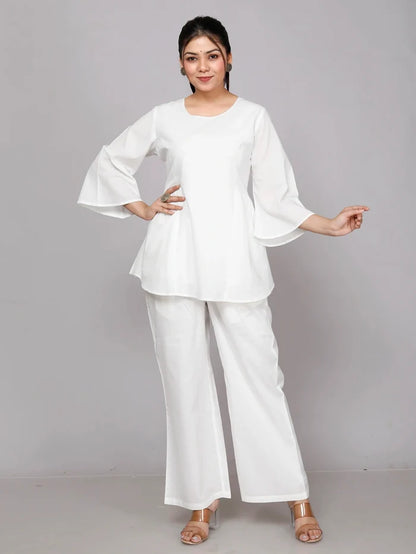 White Cotton Co-ord Set