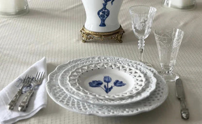 White Pierced Floral Dinnerware
