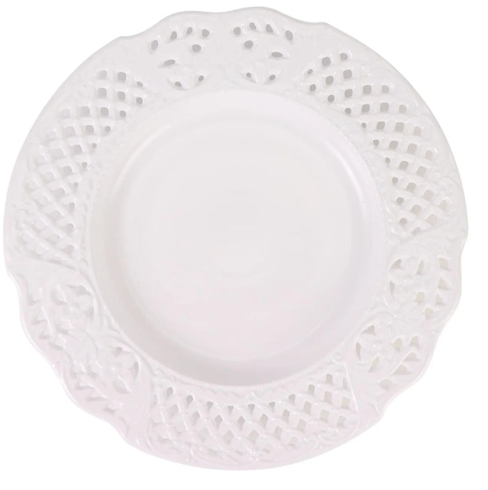 White Pierced Floral Dinnerware