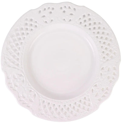 White Pierced Floral Dinnerware