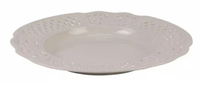 White Pierced Floral Dinnerware