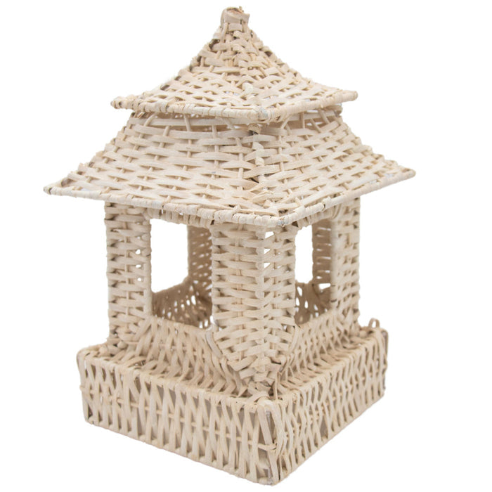 White Rattan Pagoda Decorative Lanterns by Ro'Table — Set of 2