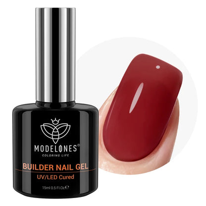 8-In-1 Wine Red Builder Nail Gel 15ml Builder Gel MODELONES #wine red