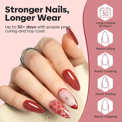 8-In-1 Wine Red Builder Nail Gel 15ml Builder Gel MODELONES #wine red