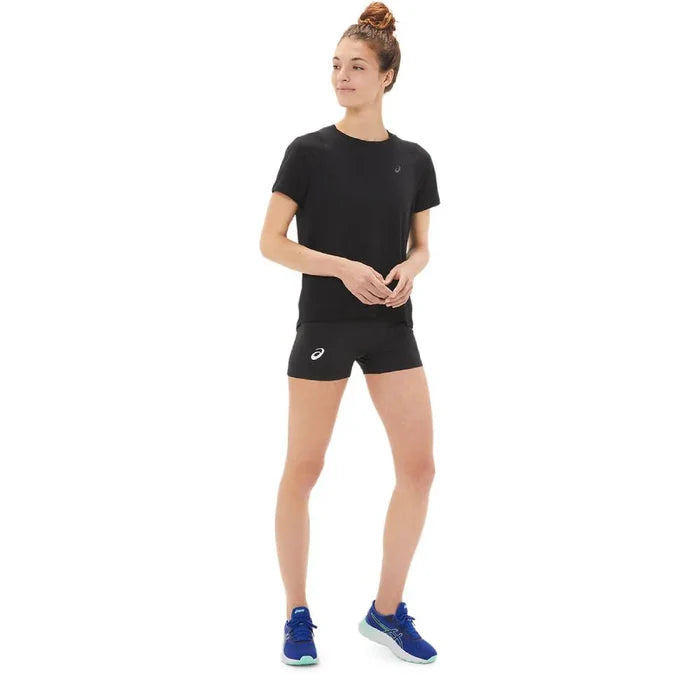 Women's Asics Circuit Compression Short 3-Inch (Team Black)-Apparel-33-OFF