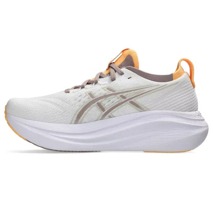 Women's Asics Gel-Nimbus 27 White/Fawn-SOULIER, shoes-33-OFF