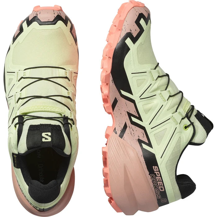 Women's Salomon Speedcross 6 GTX Lime C/ Mahogr/B-SOULIER, shoes-33-OFF
