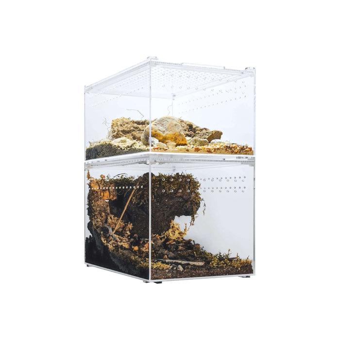 YKL25B HerpCult Acrylic Terrarium for Reptiles Clear Top Large Flat 12"x8"x6":Jungle Bob's Reptile World