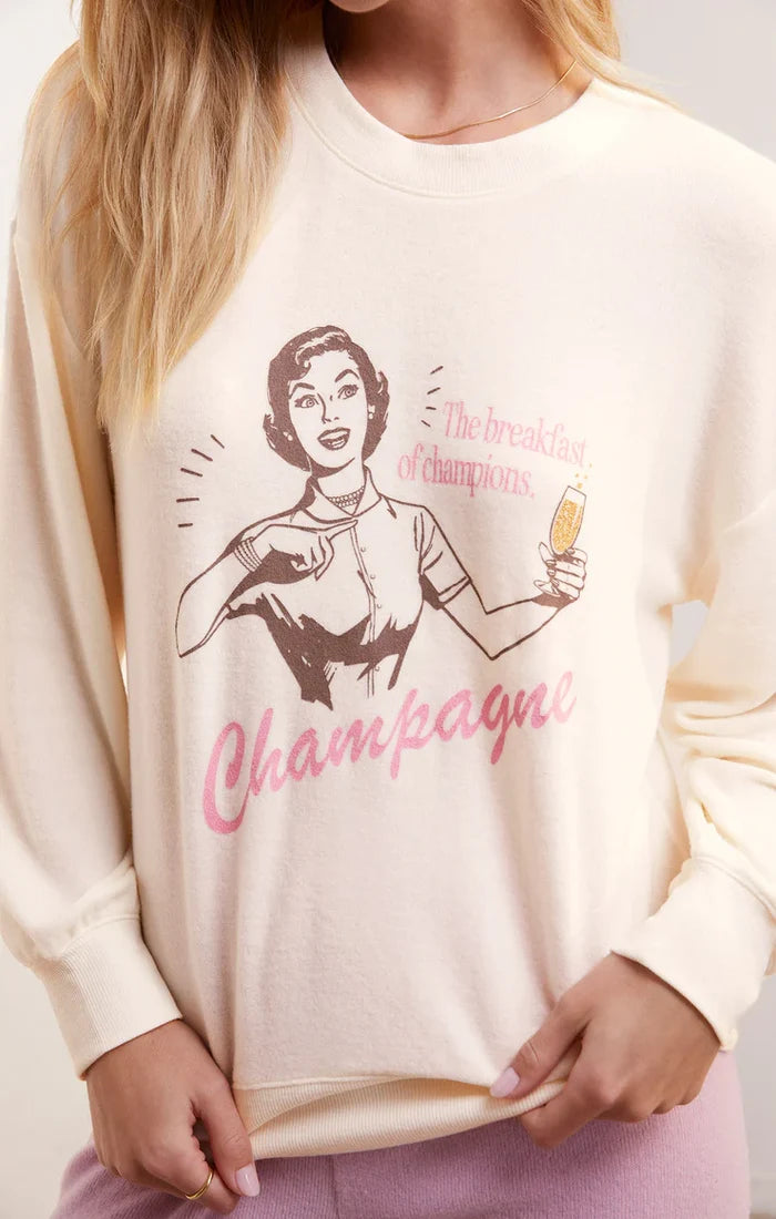 Z Supply: Relaxed Champagne Sweatshirt Bone