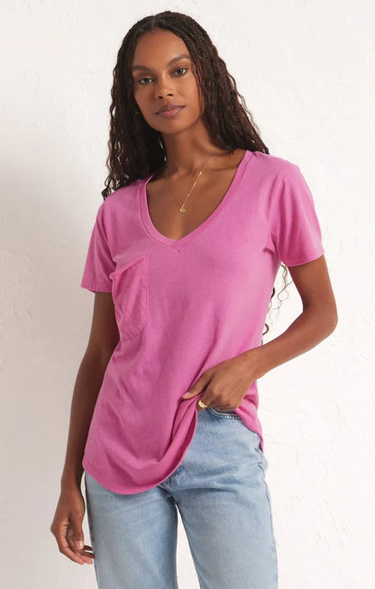 Z Supply: The Pocket Tee - Heartbreaker Pink - B Social Boutique