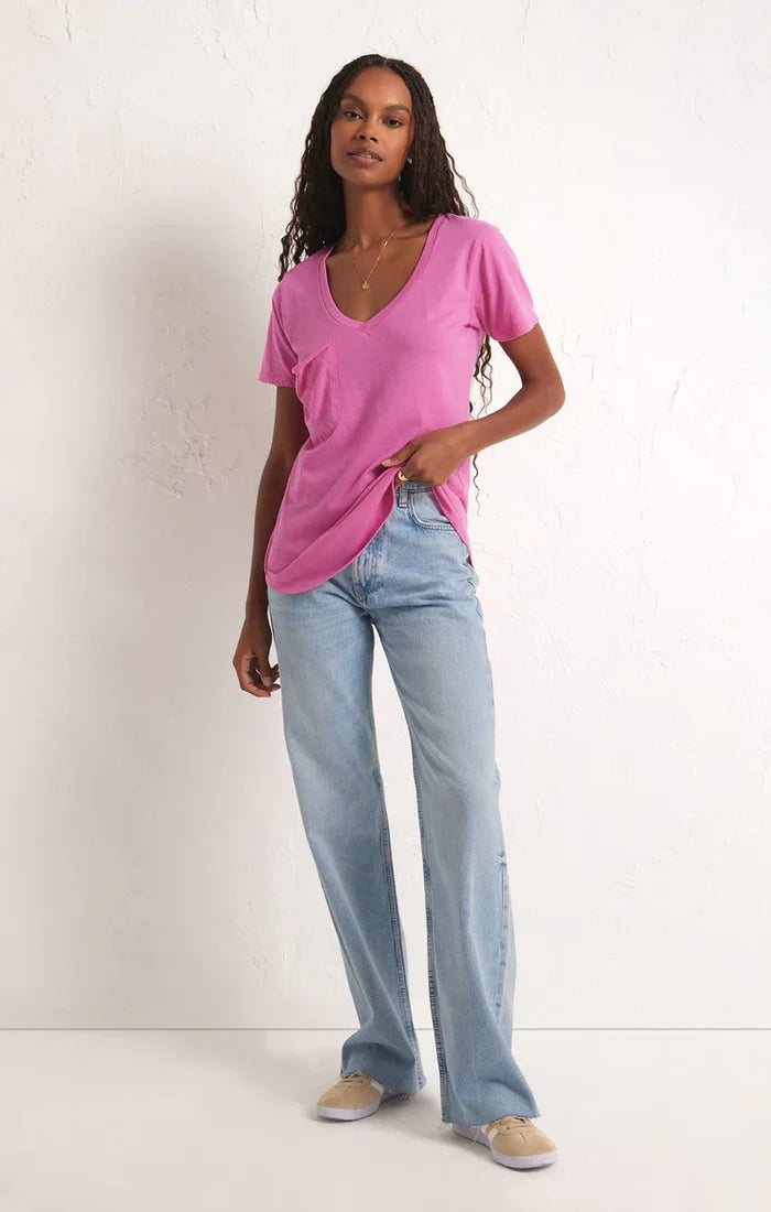Z Supply: The Pocket Tee - Heartbreaker Pink - B Social Boutique