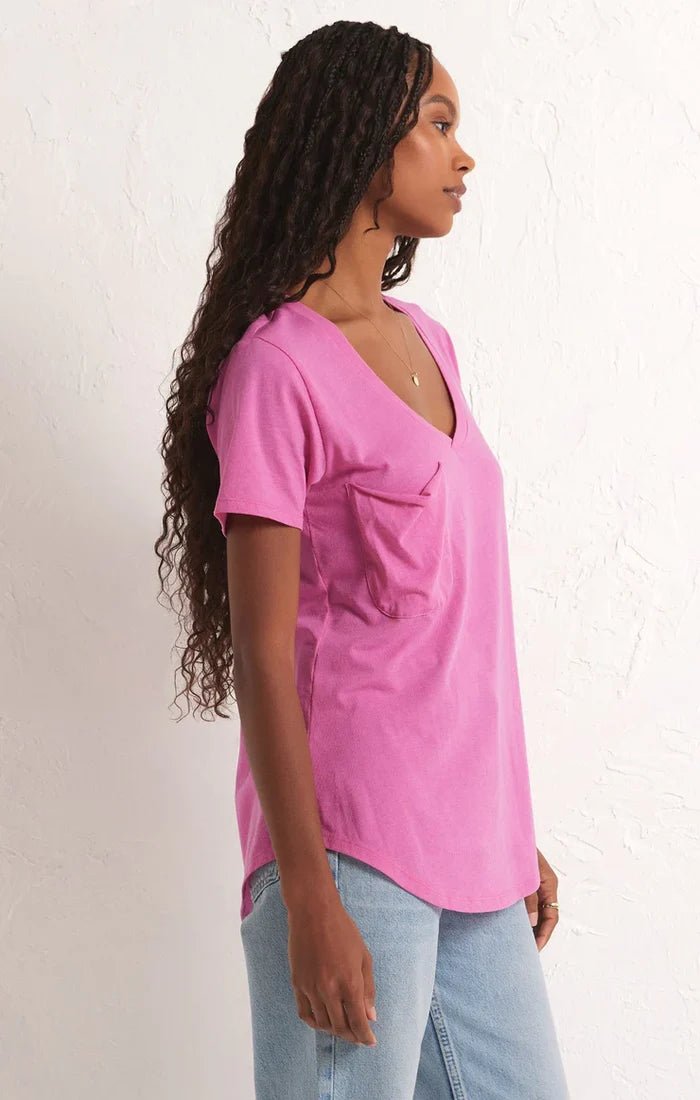 Z Supply: The Pocket Tee - Heartbreaker Pink - B Social Boutique