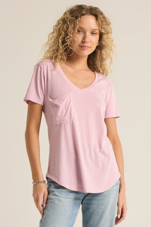 Z Supply: The Pocket Tee - Sunset Mauve - B Social Boutique