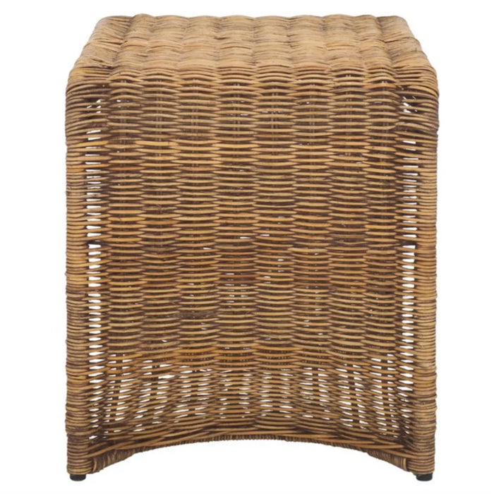 Zendy Rattan Accent Table in Honey Brown